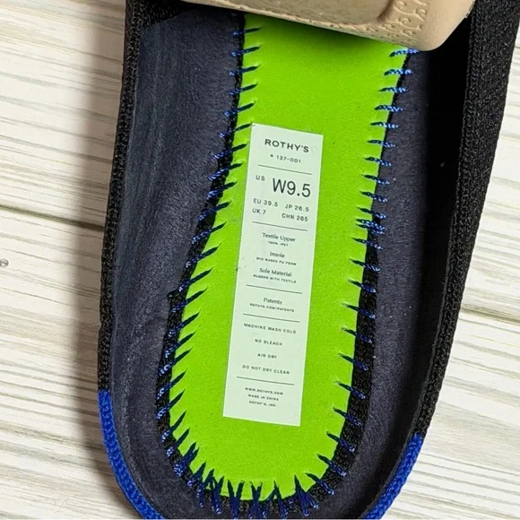 Rothy’s Almond Demi Mule Black Knit Women’s Size 9.5 - Picture 6 of 10